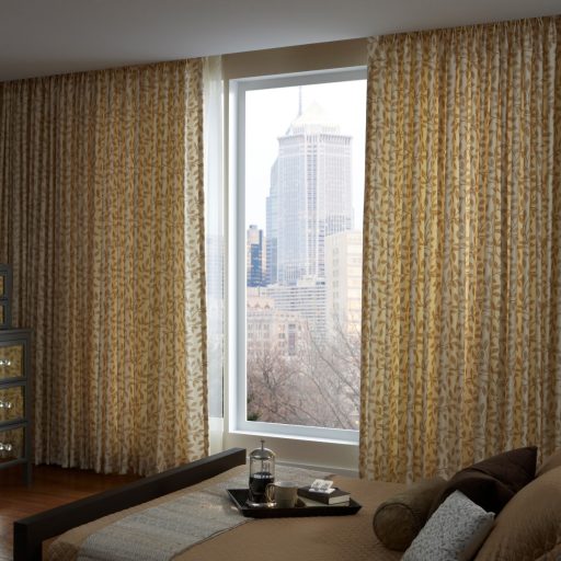 Cream With Leaf Curtains